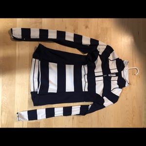 Navy and white  Lululemon zip up shirt